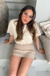 Taş Yırtmaçlı Mini Şort Etek