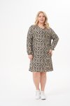 Leopar Büyük Beden Desen Yazlık Midi Mini Elbise
