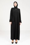 عباءة سوداء بجيب
