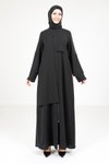 Black Panel Look Abaya