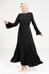 Black Flounce Abaya