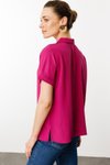 Fuşya Kısa Kollu Gömlek