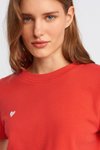Kırmızı Kalp Baskılı Kısa Kollu T-shirt