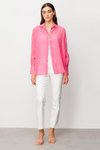 Pembe Astarsız Düğmeli Gömlek