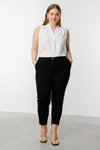 Siyah Beli Lastikli Büyük Beden Pantolon