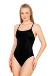 Black Thin Strap Cross Back Detailed Basic Swimsuit