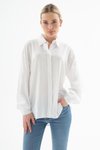 Beyaz Arkası Uzun Gömlek