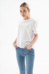 Beyaz Kısa Kollu Sıfır Yaka T-shirt