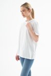Beyaz Kısa Kollu Sıfır Yaka T-shirt