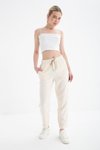 Natural Beli Lastikli Pantolon