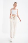 Natural Beli Lastikli Pantolon