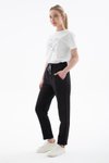 Siyah Beli Lastikli Pantolon
