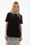 Siyah Kısa Kollu Sıfır Yaka T-shirt