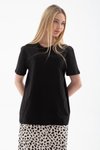 Siyah Kısa Kollu Sıfır Yaka T-shirt