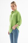 Yeşil Uzun Kollu Cepli Gömlek