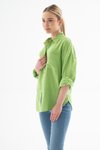 Yeşil Uzun Kollu Cepli Gömlek