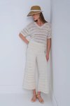 Ekru Ajurlu Astarlı Pantolon