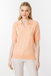 Somon Gömlek Yaka Kısa Kollu Bluz