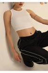 Beyaz Rabi Shine Crop Atlet