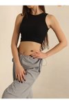 Siyah Rabi Shine Crop Atlet