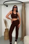 Acı Kahve Marka Model Crop Tayt Takım