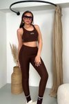 Acı Kahve Marka Model Crop Tayt Takım