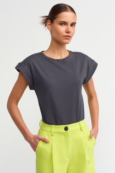 Anthracite Crew Neck Short Sleeve T-shirt