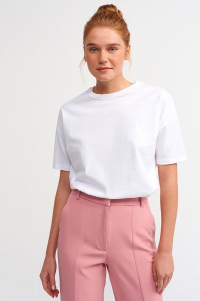 White Crew Neck Short Sleeve T-shirt