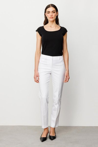 Ekru Boru Paça Köprülü Pantolon