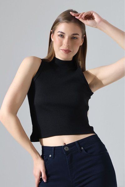 Black Turtleneck Bodysuit