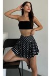 Puantiyeli Yüksek Bel Şort Etek - Şık ve Rahat