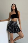 Puantiyeli Yüksek Bel Şort Etek - Şık ve Rahat