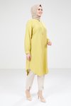 Sarı Uzun Tesettür Tunik