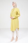 Sarı Uzun Tesettür Tunik
