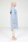 Şık Bebe Mavisi Tesettür Tunik