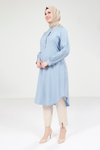 Şık Bebe Mavisi Tesettür Tunik