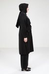 Siyah Cepli Tesettür Tunik Pantolon Takımı