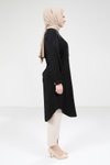 Siyah Tesettür Uzun Tunik
