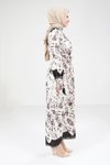 Tesettür Siyah Batik Desenli Elbise