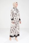 Tesettür Siyah Batik Desenli Elbise