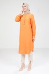 Turuncu Uzun Tesettür Tunik