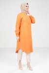 Turuncu Uzun Tesettür Tunik