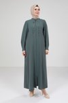 Green Chain Stone-Embellished Green Abaya 9167