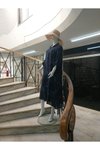 Boho İtalyan Uzun Çiçekli Keten Elbise Kap