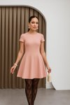 Powder Crepe A-Line Mini Dress