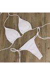 Beyaz String Tanga Bikini Takımı