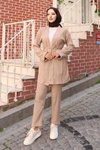 Vizon Cep Detaylı Tesettür Kimono Takım