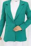 Zümrüt Tek Düğme Kadın Blazer Ceket