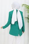 Zümrüt Tek Düğme Kadın Blazer Ceket