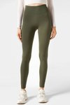 Çağla Yeşil Yüksek Bel Cupro Tayt - Yoga ve Koşu İçin